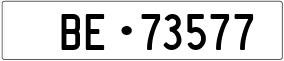 Trailer License Plate
